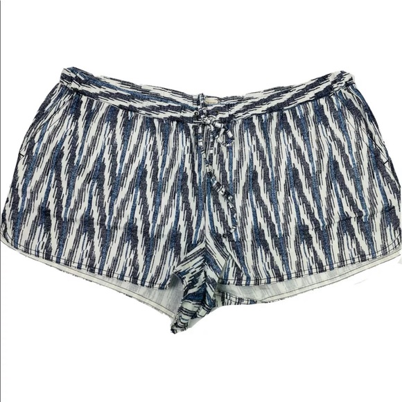 J. Crew Factory Printed Linen Pull-On Shorts Geometric Shorts Style F1426 Sz XXL - Picture 1 of 5